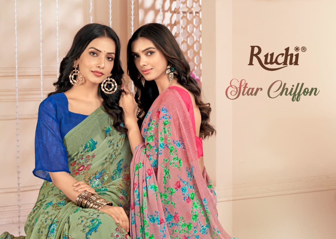 RUCHI SAREES STAR CHIFFON VOL-155